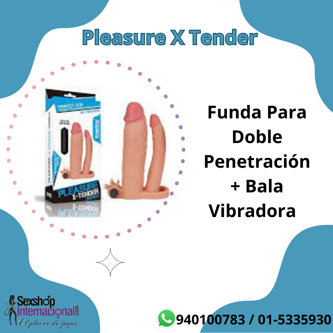 Funda con Vibrador Doble penetración